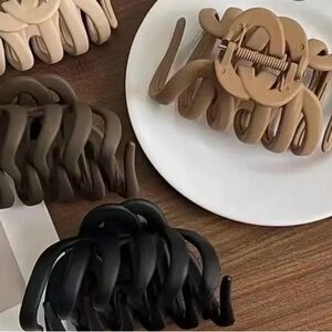 Brown and Black Hair Claw Clips